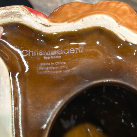 Chris Madden Ceramic Cornucopia Pumpkin Thanksgiving Fall Centerpiece - Picture 10 of 17